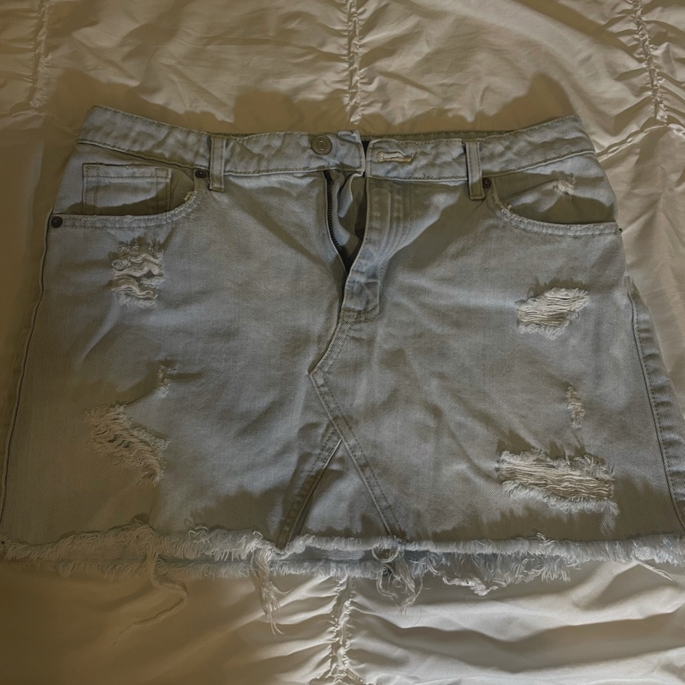 Aéropostale Torn Jean Skirt